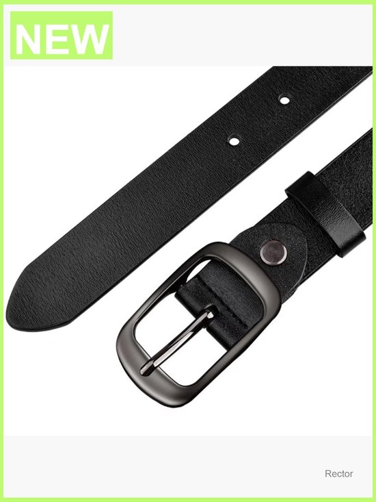 Genuine Leather Belts 2-Pack Pin Buckle Adjustable Fit for Jeans Dresses main image 5